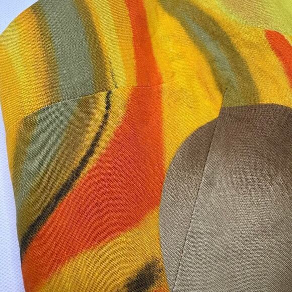 Vintage 1960’s Cotton Geometric Print Tunic Top - Picture 3 of 6